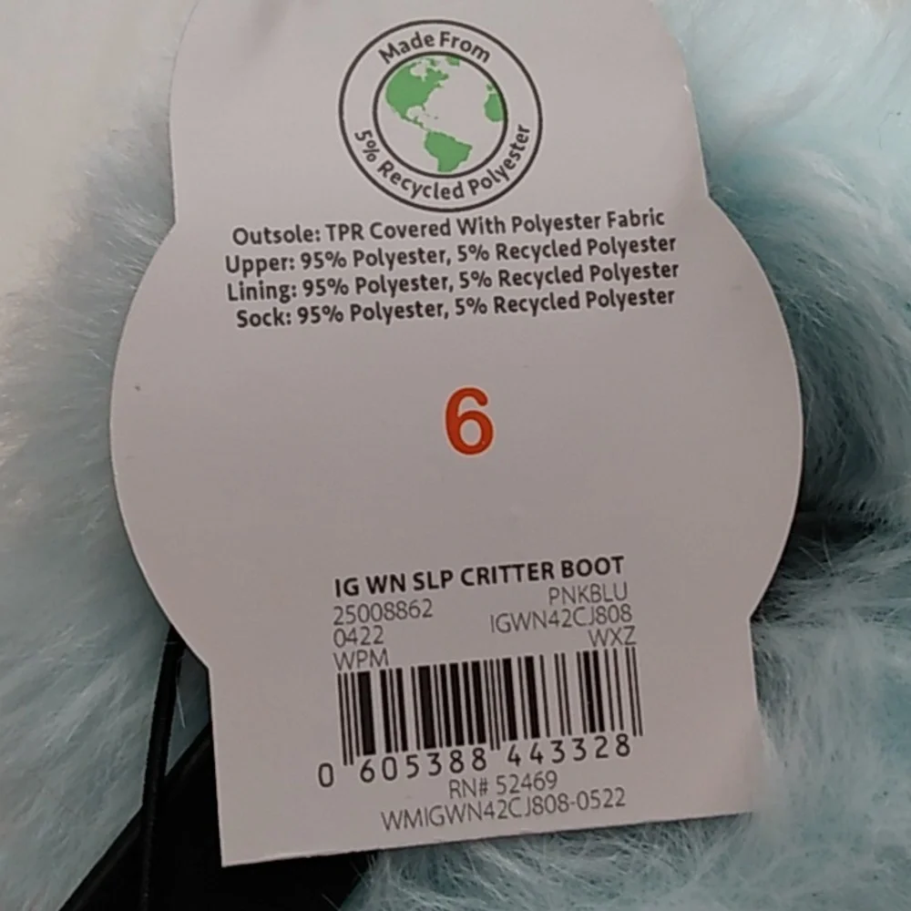 Girls Fuzzy Unicorn Slippers‎ – Size 6   18Months